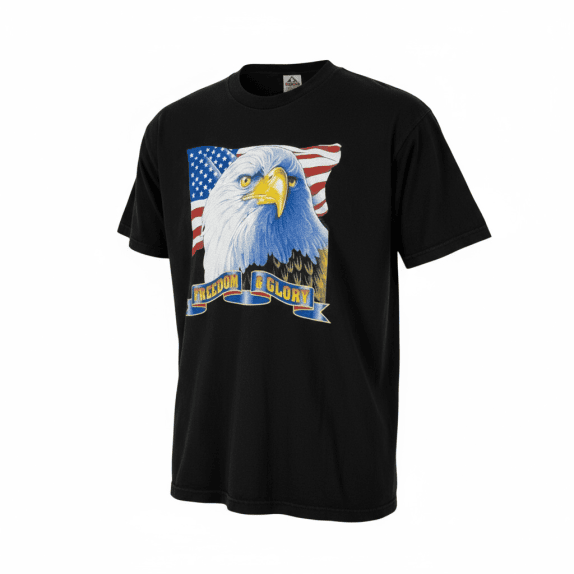VINTAGE FREEDOM & GLORY AMERICAN EAGLE FLAG ALSTYLE T-SHIRT