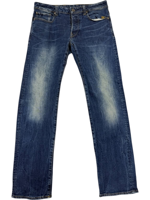 VINTAGE G-STAR RAW WOMEN'S JEANS REVEND STRAIGHT BLUE S