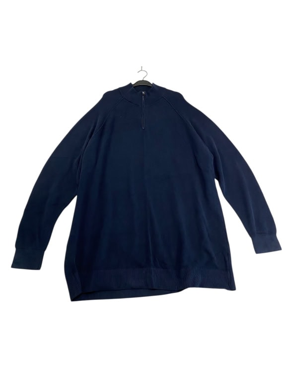 VINTAGE G-STAR RAW QUARTER ZIP KNIT SWEATER BLUE MENS XL XXL