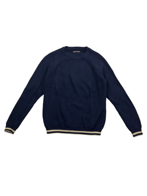 VINTAGE G-STAR RAW ΠΛΕΚΤΗ ΜΠΛΟΥΖΑ ΜΕ ΡΙΓΕΣ ΣΤΑ ΤΕΛΕΙΩΜΑΤΑ ΜΠΛΕ ΣΚΟΥΡΟ ΑΝΔΡΙΚΗ M