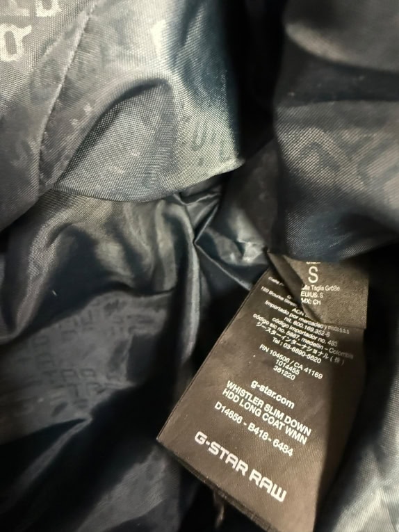VINTAGE G-STAR RAW WHISTLER SLIM DOWN ΜΑΚΡΥ ΜΠΟΥΦΑΝ ΜΕ ΚΟΥΚΟΥΛΑ ΜΑΥΡΟ S