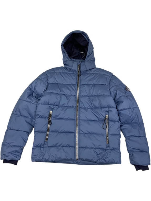 VINTAGE GANT HOODED PUFFER JACKET BLUE MEN L