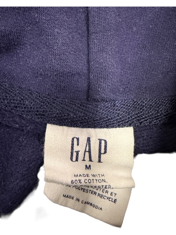 VINTAGE GAP ΦΟΥΤΕΡ ΜΕ ΚΟΥΚΟΥΛΑ ΚΑΙ ΦΕΡΜΟΥΑΡ ΛΟΓΟΤΥΠΟ ΣΚΟΥΡΟ ΜΠΛΕ ΓΥΝΑΙΚΕΙΟ M