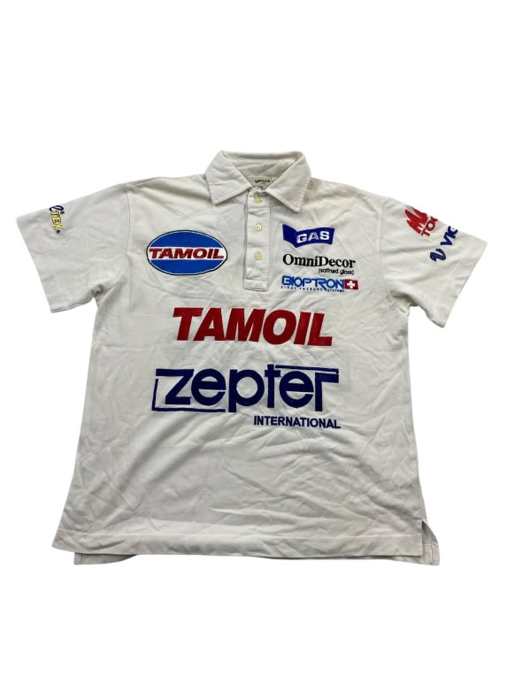 VINTAGE GAS ΜΠΛΟΥΖΑΚΙ POLO ΛΟΓΟΤΥΠΑ ΧΟΡΗΓΩΝ ΛΕΥΚΟ ΑΝΔΡΙΚΟ S