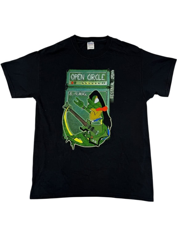 VINTAGE GILDAN T-SHIRT OPEN CIRCLE FESTIVAL 2014 ROCK/METAL