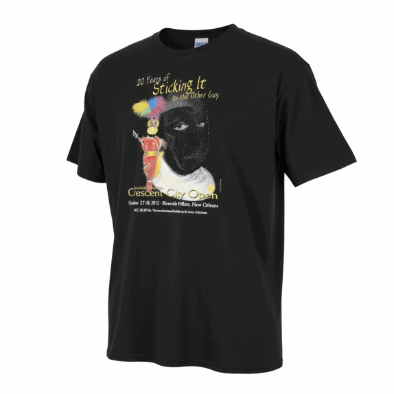 VINTAGE GILDAN ULTRA COTTON BLACK T-SHIRT 3XL CRESCENT CITY OPEN 2012