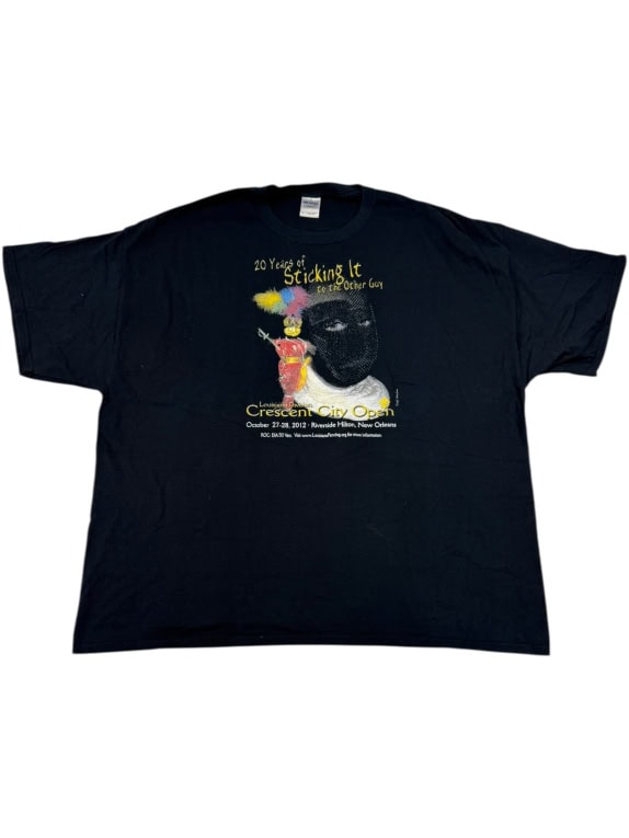 VINTAGE GILDAN ULTRA COTTON BLACK T-SHIRT 3XL CRESCENT CITY OPEN 2012