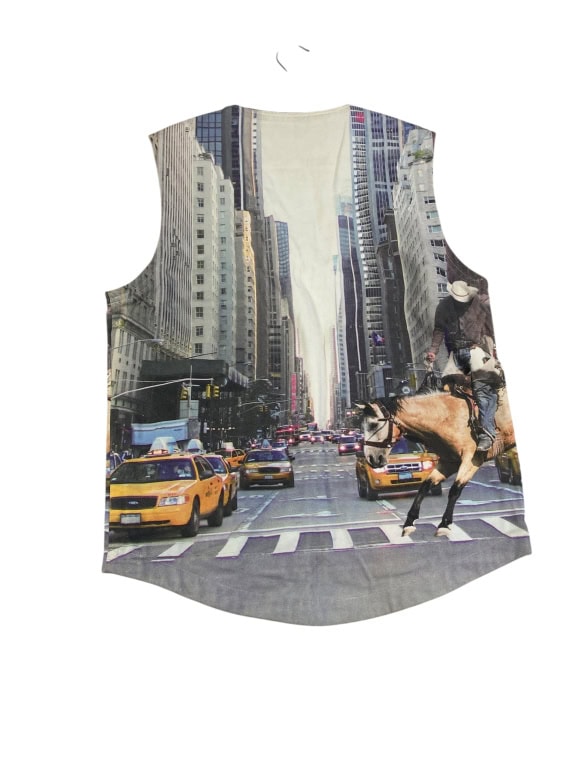 VINTAGE  ΓΙΛΕΚΟ NEW YORK CITY GRAPHIC MULTICOLOR ΑΝΔΡΙΚΟ S