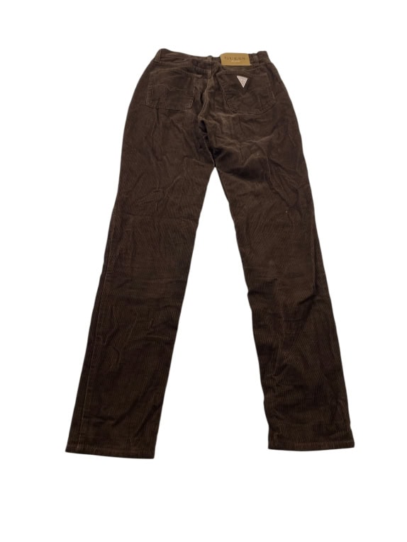 VINTAGE GUESS JEANS CORDUROY PANTS BROWN WOMEN XXS