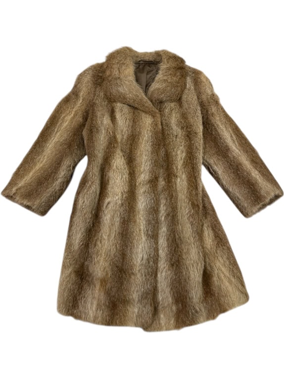 VINTAGE ΓΥΝΑΙΚΕΙΟ ΓΟΥΝΑ ΠΑΛΤΟ ΚΑΦΕ L/XL