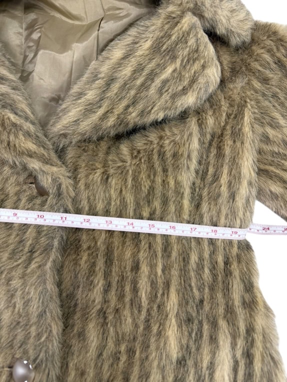 VINTAGE WOMEN'S FUR COAT BROWN M/L
