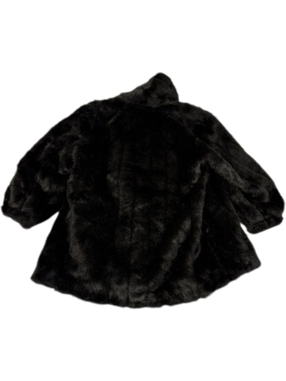 VINTAGE WOMEN'S FUR COAT SHORT BLACK XL/XXL