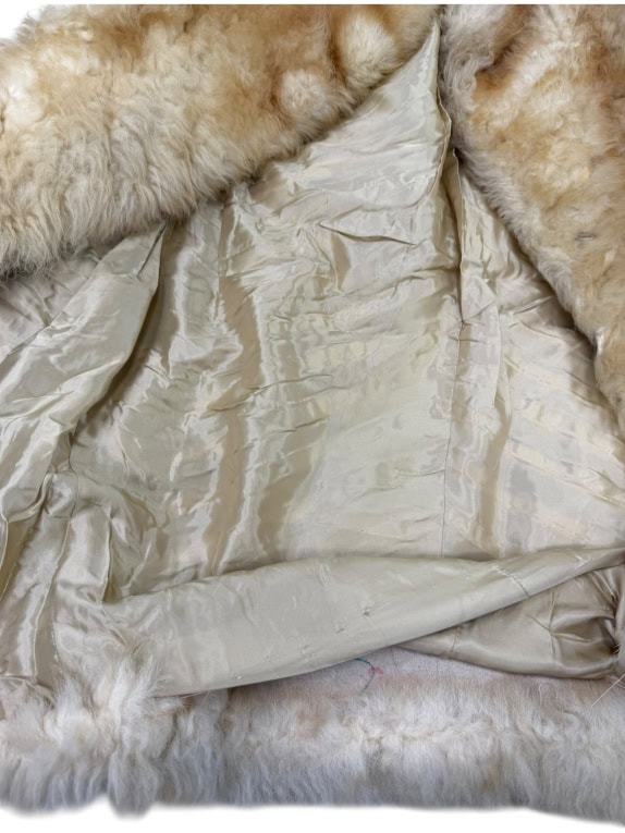 VINTAGE WOMEN'S FUR COAT BLONDE S/M