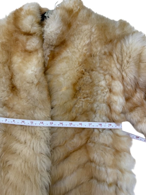 VINTAGE WOMEN'S FUR COAT BLONDE S/M