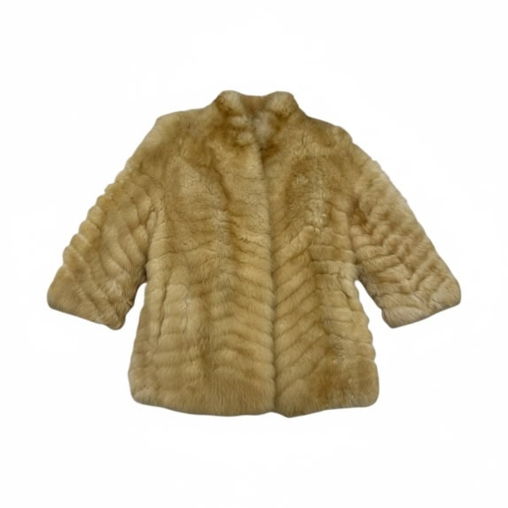VINTAGE WOMEN'S FUR COAT BLONDE S/M