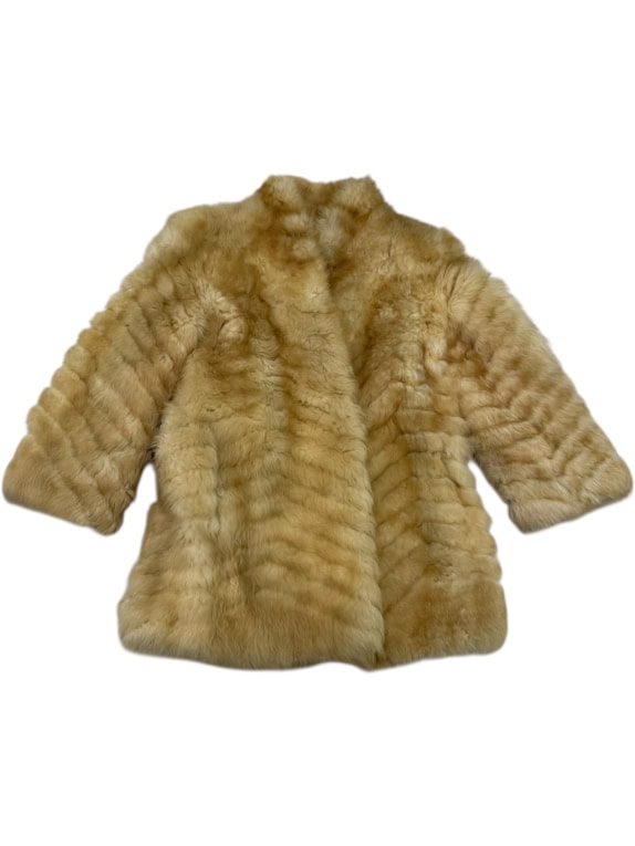 VINTAGE WOMEN'S FUR COAT BLONDE S/M