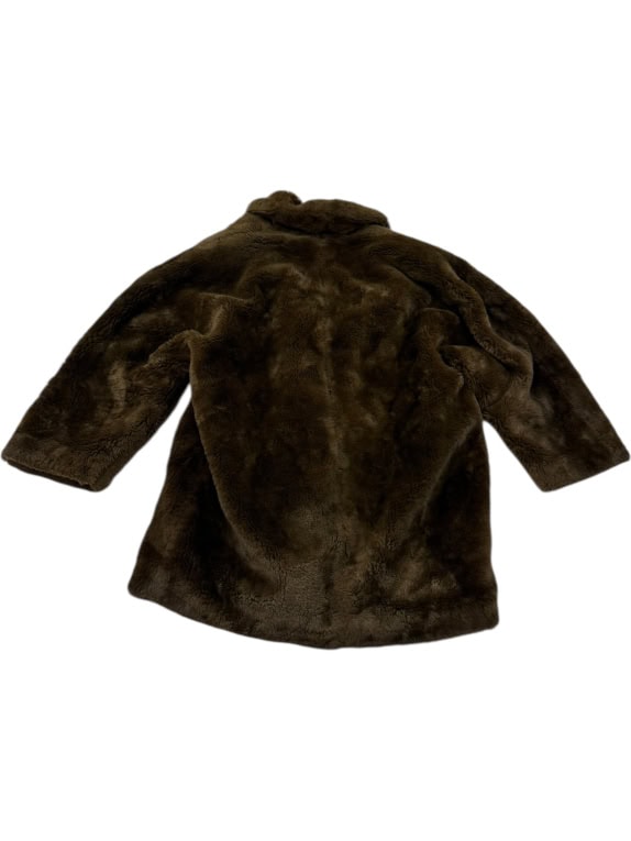 VINTAGE WOMEN'S LONG BROWN FUR COAT L/XL