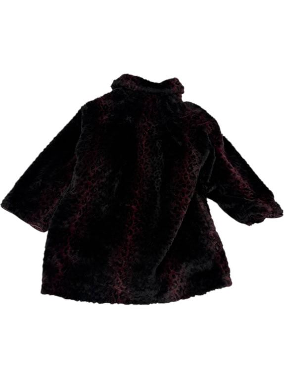 VINTAGE WOMEN'S SHORT FUR COAT LEOPARD M