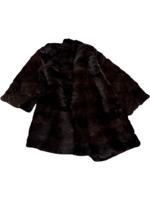 VINTAGE cappotto montone da donna nero taglia S/M