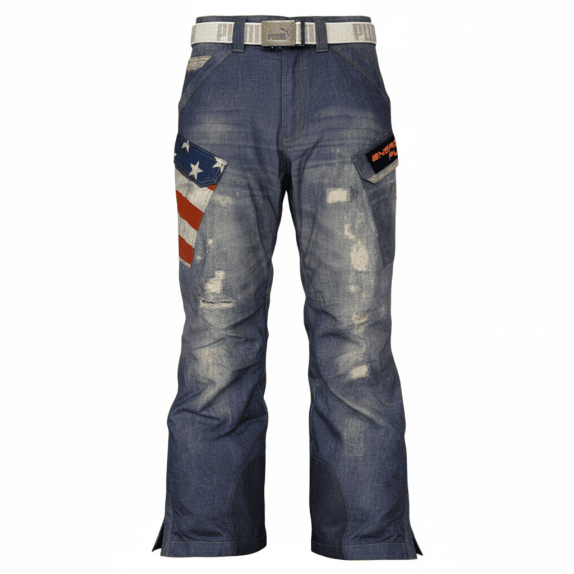 VINTAGE ΓΥΝΑΙΚΕΙΟ ΠΑΝΤΕΛΟΝΙ ΣΚΙ ENERGIAPURA ΜΠΛΕ DENIM LOOK