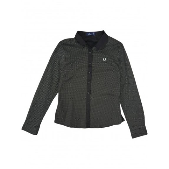 VINTAGE Women's Fred Perry Polka Dot Shirt - M