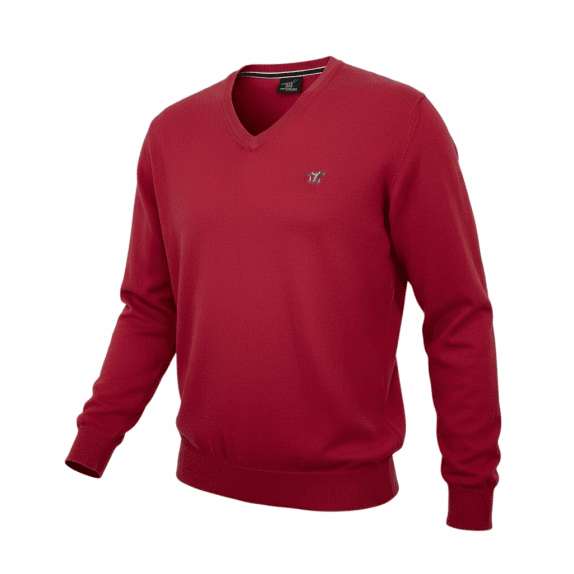 MAGLIONE UOMO HENRY COTTON\'S VINTAGE CON SCOLLO A V ROSSO L/XL