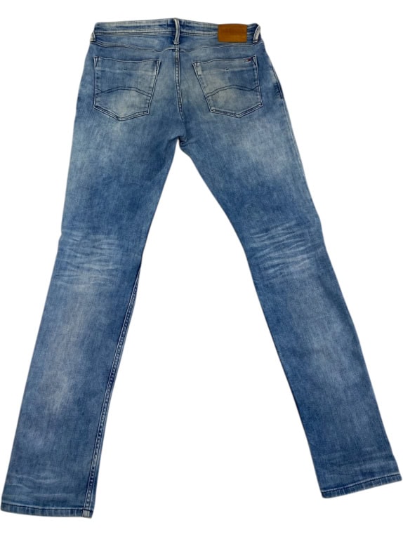 VINTAGE HILFIGER DENIM JEANS SLIM FIT LIGHT BLUE MENS W30