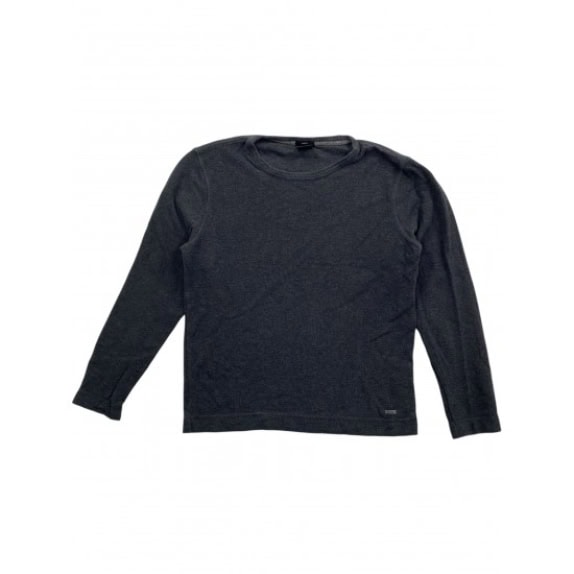VINTAGE HUGO BOSS MAGLIA A MANICHE LUNGHE SLIM FIT ANTRACITE UOMO M