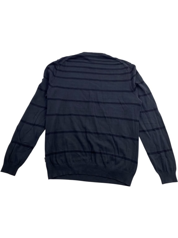 VINTAGE HUGO BOSS ΠΛΕΚΤΗ ΜΠΛΟΥΖΑ SLIM FIT ΡΙΓΕ ΜΠΛΕ ΑΝΔΡΙΚΟ L