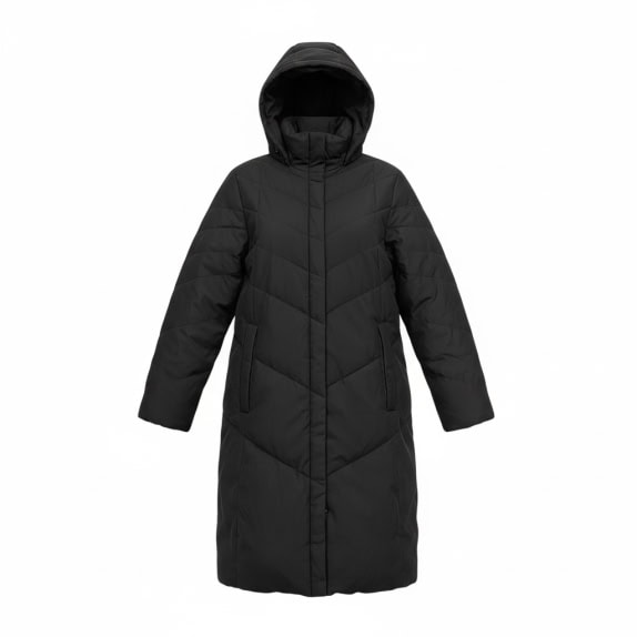 VINTAGE INVICTA ΜΑΚΡΥ PUFFER ΜΠΟΥΦΑΝ ΜΕ ΚΟΥΚΟΥΛΑ ΜΑΥΡΟ ΓΥΝΑΙΚΕΙΟ M