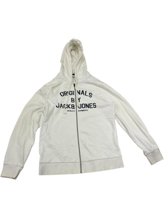 VINTAGE JACK & JONES ΑΝΔΡΙΚΗ ΦΟΥΤΕΡ ΖΑΚΕΤΑ ΚΟΥΚΟΥΛΑ ΛΕΥΚΗ L