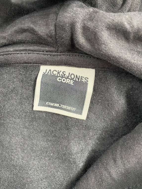 VINTAGE JACK & JONES CORE HOODIE CON STAMPA GLOBAL COMMUNITY NERO DA UOMO L