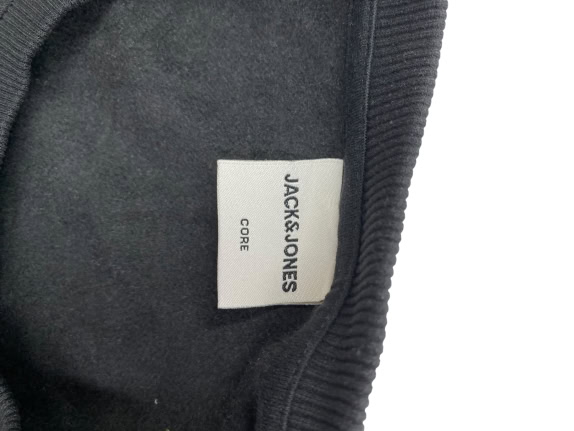 VINTAGE JACK & JONES LOGO SWEATSHIRT BLACK MEN'S L