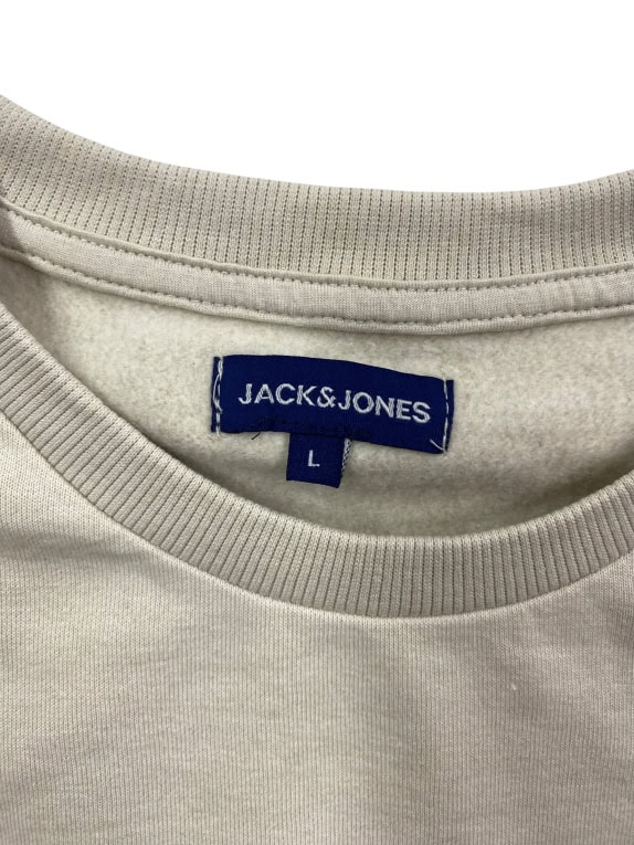 VINTAGE JACK & JONES SWEATSHIRT LOGO BEIGE MEN'S L