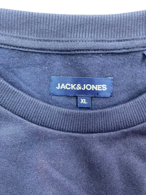 VINTAGE JACK & JONES ΦΟΥΤΕΡ ΜΕ ΛΟΓΟΤΥΠΟ ΜΠΛΕ ΣΚΟΥΡΟ ΑΝΔΡΙΚΟ XL