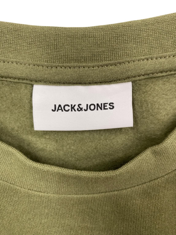 VINTAGE JACK & JONES CREWNECK LOGO SWEATSHIRT KHAKI MEN'S L