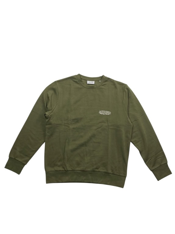 VINTAGE JACK & JONES CREWNECK LOGO SWEATSHIRT KHAKI MEN'S L