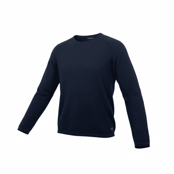 VINTAGE JACK & JONES ΠΛΕΚΤΗ ΜΠΛΟΥΖΑ ΜΕ ΣΤΡΟΓΓΥΛΗ ΛΑΙΜΟΚΟΨΗ ΜΠΛΕ ΣΚΟΥΡΟ ΑΝΔΡΙΚΗ XL