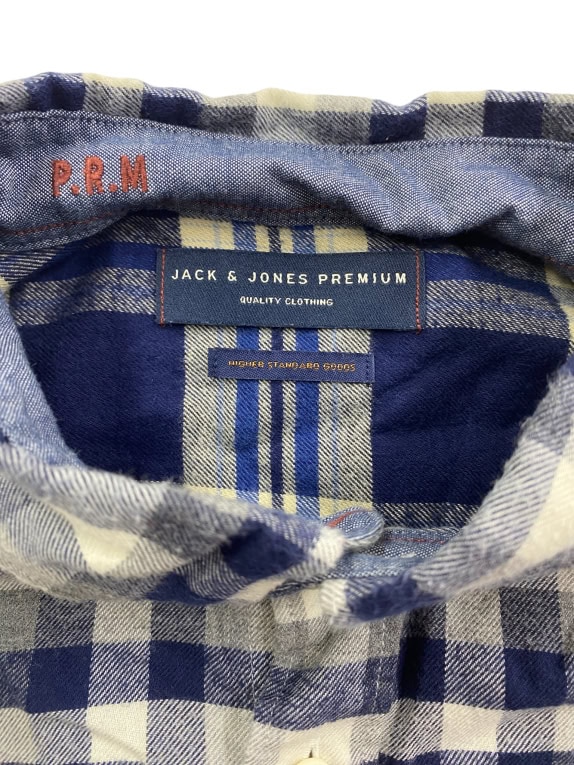 VINTAGE JACK & JONES PREMIUM ΠΟΥΚΑΜΙΣΟ ΚΑΡΟ NAVY/WHITE ΑΝΔΡΙΚΟ M