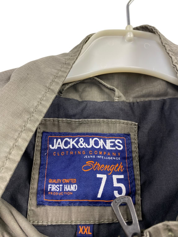 VINTAGE JACK & JONES GIACCA CON TASCHE KHAKI DA UOMO XXL