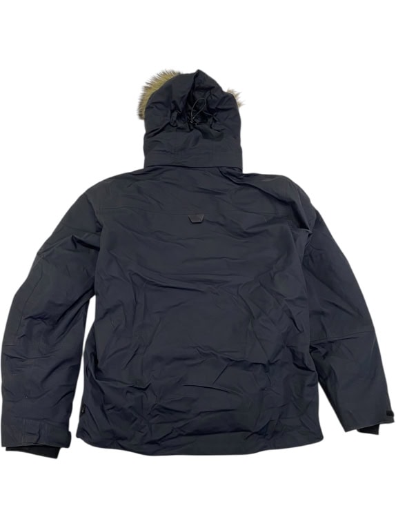 VINTAGE JACK WOLFSKIN PARKA CON CAPPUCCIO IN PELLICCIA NERA DA UOMO L/XL