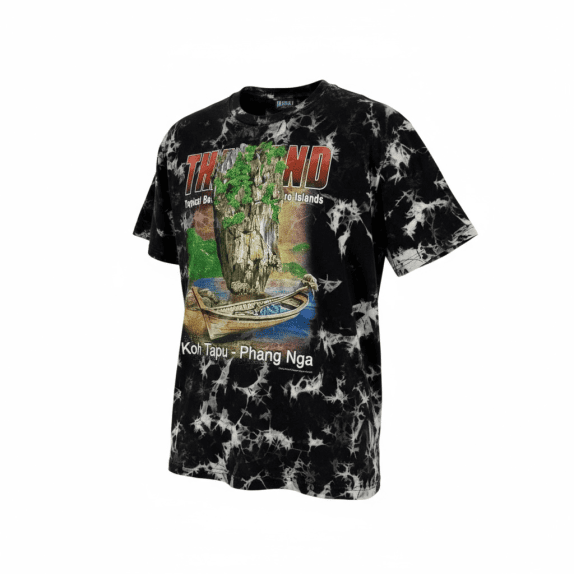 VINTAGE JOLICOLF T-SHIRT TIE-DYE ΜΕ ΦΥΣΙΚΟ ΤΟΠΙΟ ΤΗΣ ΤΑΙΛΑΝΔΗΣ