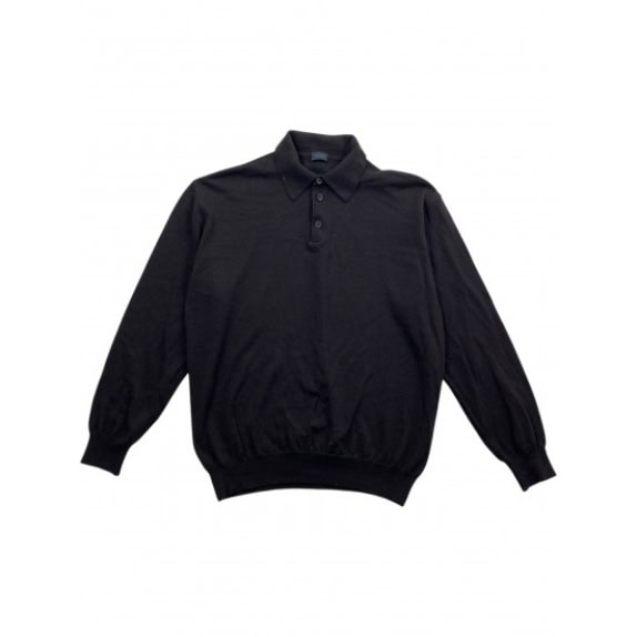VINTAGE JOOP! ΠΛΕΚΤΗ ΜΠΛΟΥΖΑ POLO ΜΑΥΡΗ ΑΝΔΡΙΚΗ L