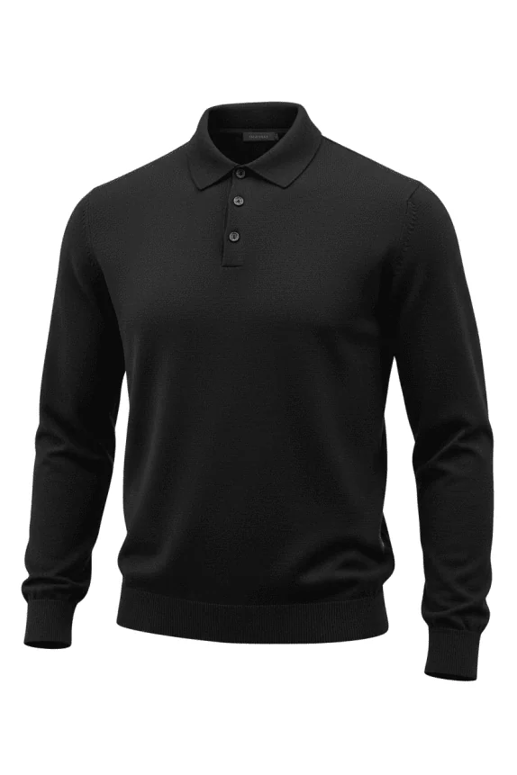 VINTAGE JOOP! ΠΛΕΚΤΗ ΜΠΛΟΥΖΑ POLO ΜΑΥΡΗ ΑΝΔΡΙΚΗ L