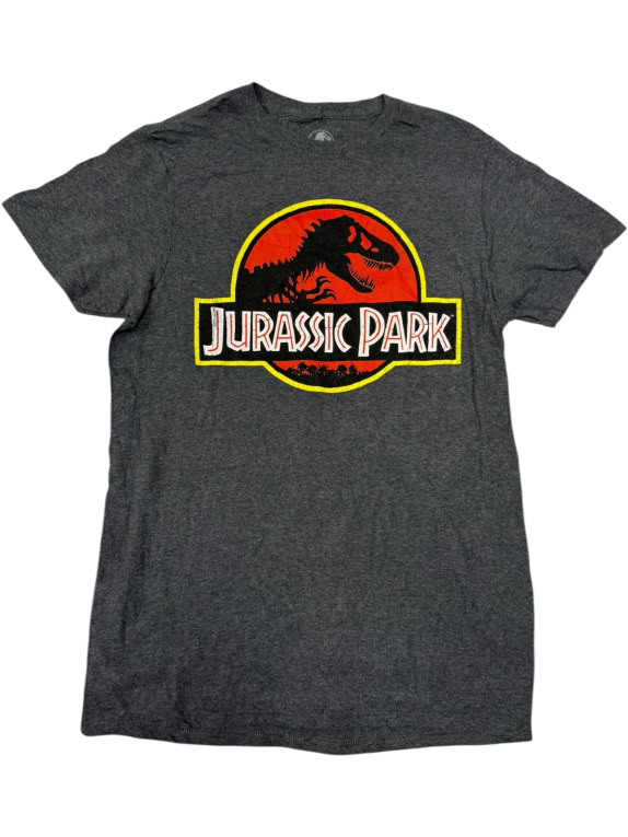 MAGLIETTA A MANICHE CORTE GRIGIA VINTAGE JURASSIC PARK S