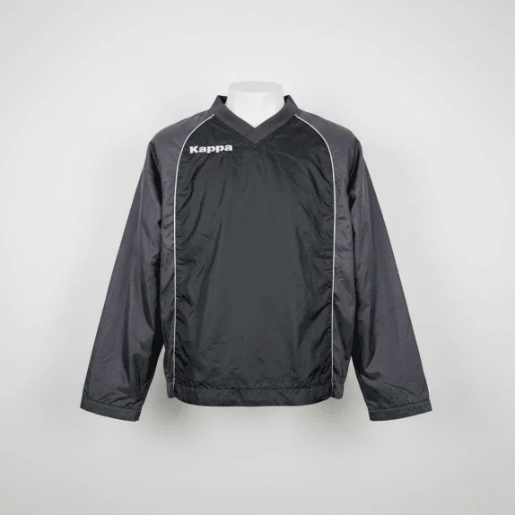 Giacca a vento vintage Kappa da uomo nera
