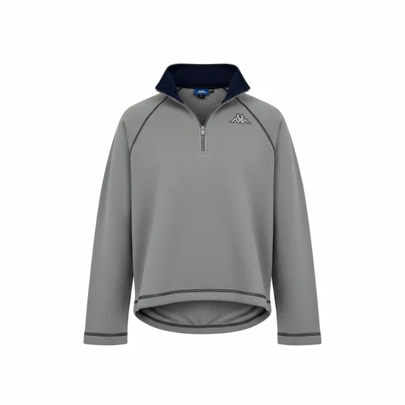 VINTAGE KAPPA FLEECE ΦΟΥΤΕΡ ΓΚΡΙ PULLOVER ΑΝΔΡΙΚΟ XS
