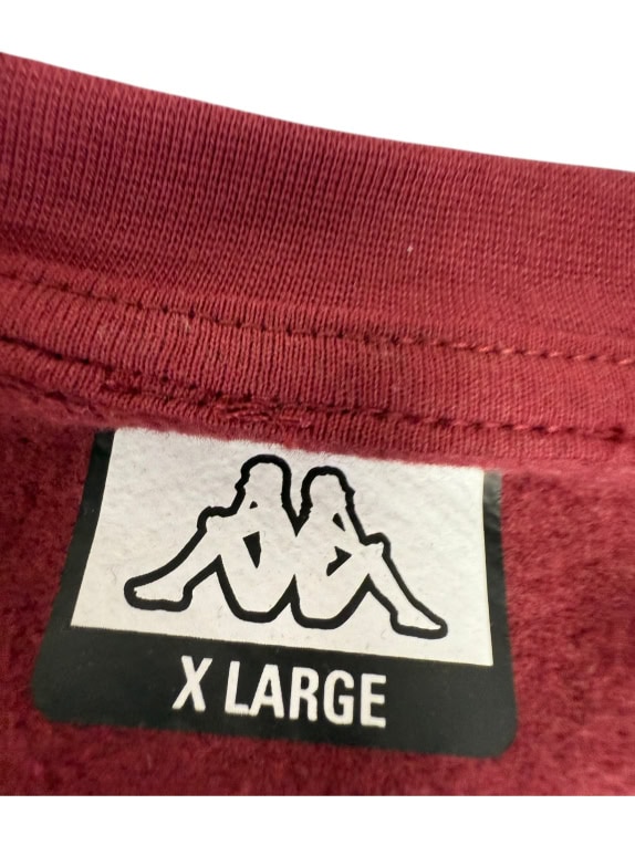 FELPA UOMO VINTAGE KAPPA BORDEAUX XL