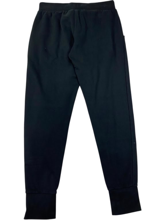 VINTAGE KAPPA TRACK PANTS EMBROIDERED LOGO BLACK MEN'S SMALL