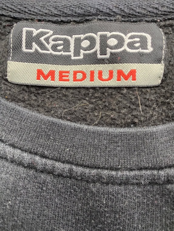 VINTAGE KAPPA SWEATSHIRT ΜΕ ΚΕΝΤΗΜΕΝΟ ΛΟΓΟΤΥΠΟ ΜΑΥΡΟ ΑΝΔΡΙΚΟ M